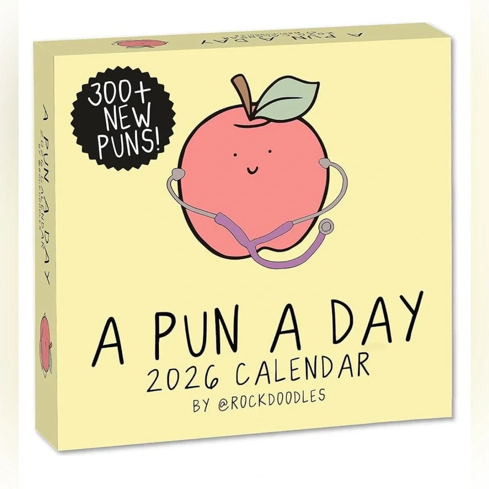 Rockdoodles 2026 Punny Day-to-Day Calendar Funny Desktop Office Tear Off Pages